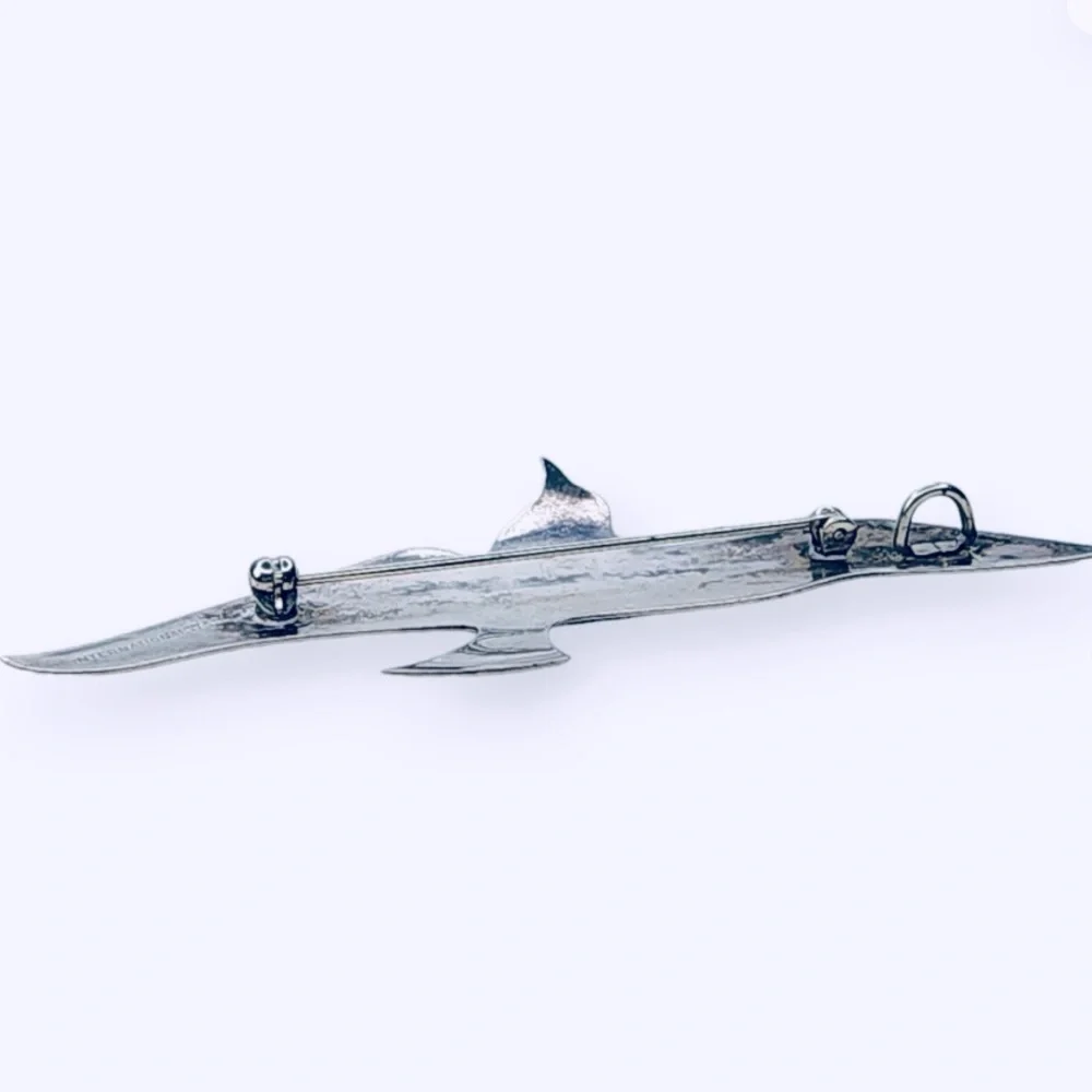 INTERNATIONAL STERLING Soaring Seagull Bird Brooch Pin, Pendant, silver 925